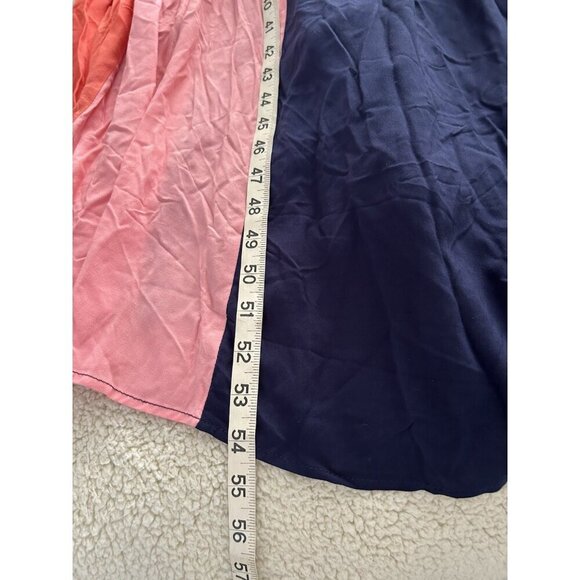 Jessica London Navy Sunset Color Block Tank Maxi Dress Size 14W - Picture 12 of 12